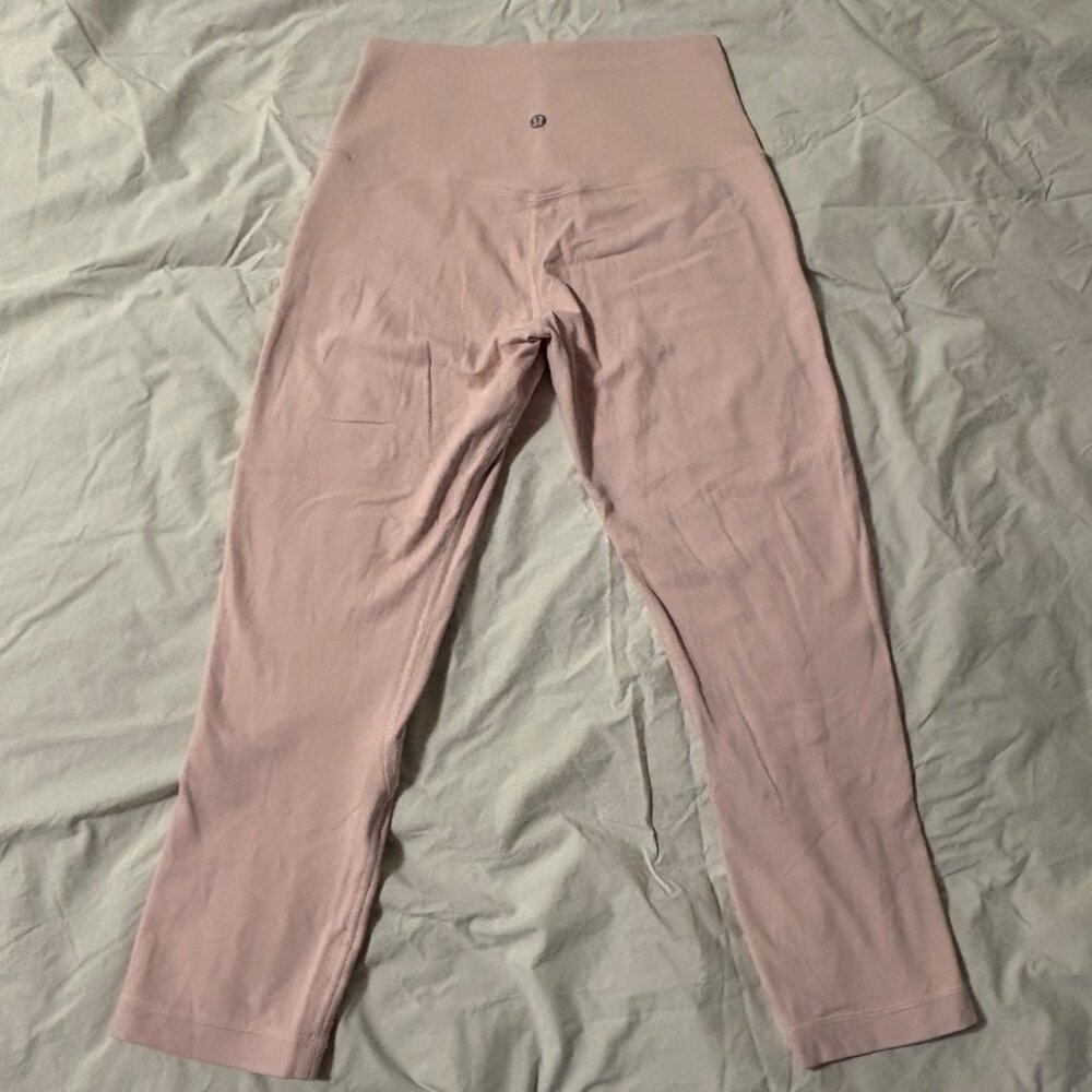 EXCELLENT Lululemon Align High-Rise Crop 21" Leggings Flush Pink Yoga Pants 6 - Picture 12 of 13